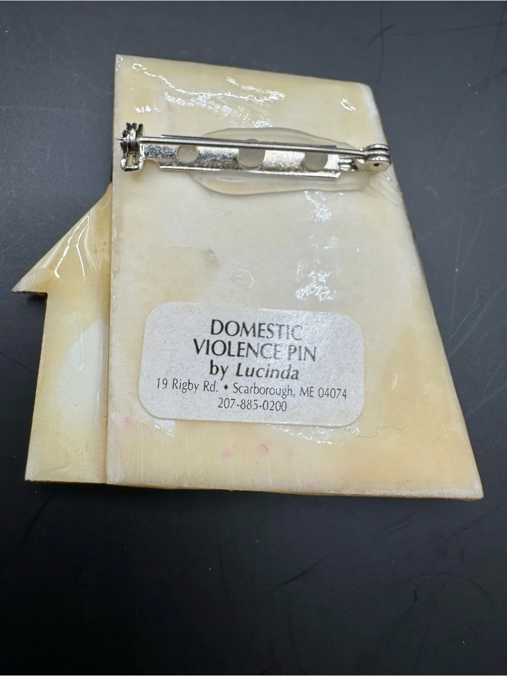 Title: House Pins by Lucinda Brooch Lot of 2 Domestic Violence House Art Pins